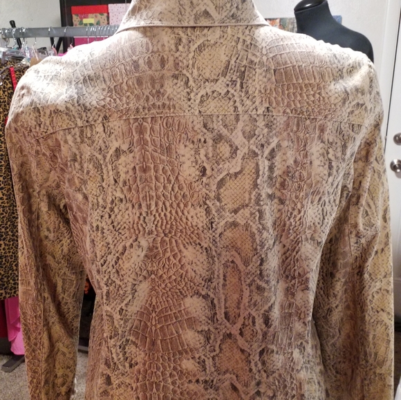 Snake Skin like Print Jacket - Picture 2 of 6